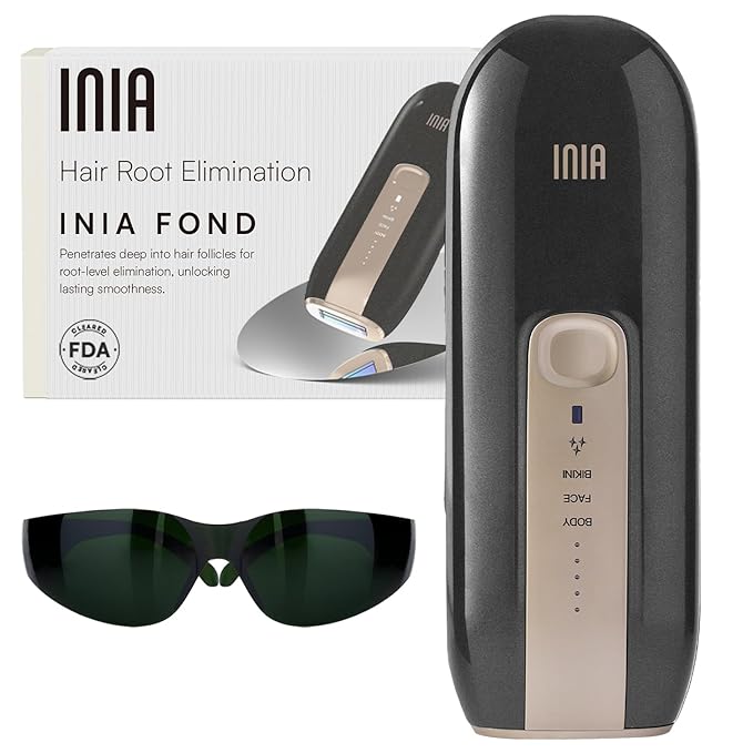 Laser Hair Removal Device for Women and Men INIA Fond Hair Remover with Long-Lasting in Hair Reduction for Body&ampFace Safe at-home Results for Armpits Bikini and Legs