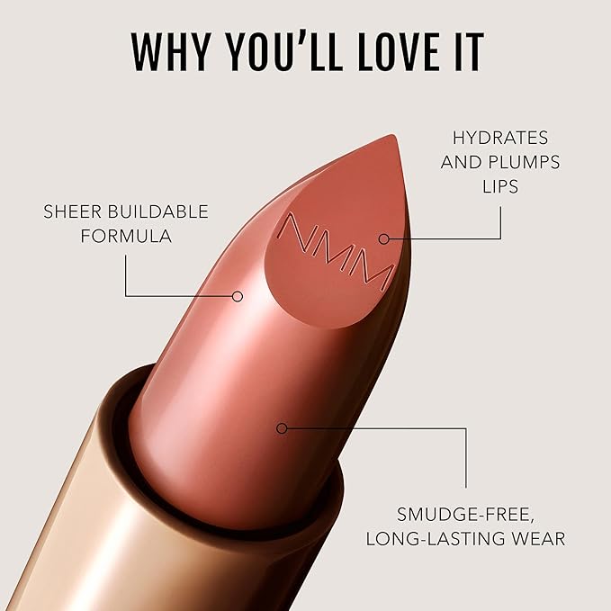 No Makeup Makeup Cr?me Classic Lipstick Foolproof Sheer-to-Bold Formula Delivers Long-Lasting Hydration and Buildable Color Lightweight Satin Finish Made with Skin-Loving Ingredients Peach 02