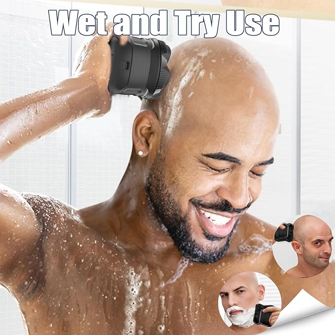 SUNNOW Body Hair Trimmer &amp Head Shavers for Bald Men Ball Pubic Hair Trimmer Head Electric Shavers Razor Kit Ball Body Groomer for Bikini/Groin/Grooming