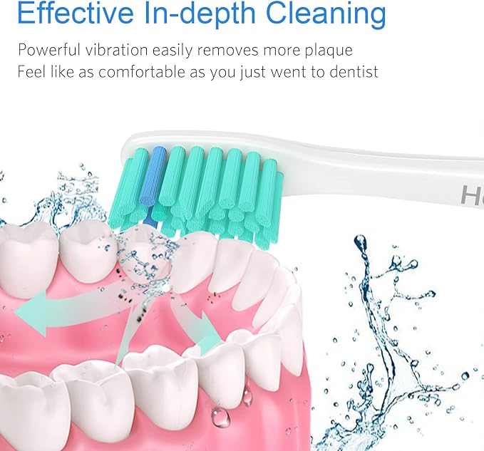 Replacment Heads Compatible with Philips Sonicare for E-Series Essence for Xtreme for Elite for Advance and for CleanCare Electric Toothbrush Toothbrush Replacment Heads Refills 6 Pack