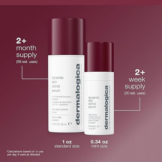 Dermalogica Dynamic Skin Retinol Facial Serum with Multi-Retinoid Complex Skin Retexturizing and Improving Skin Health