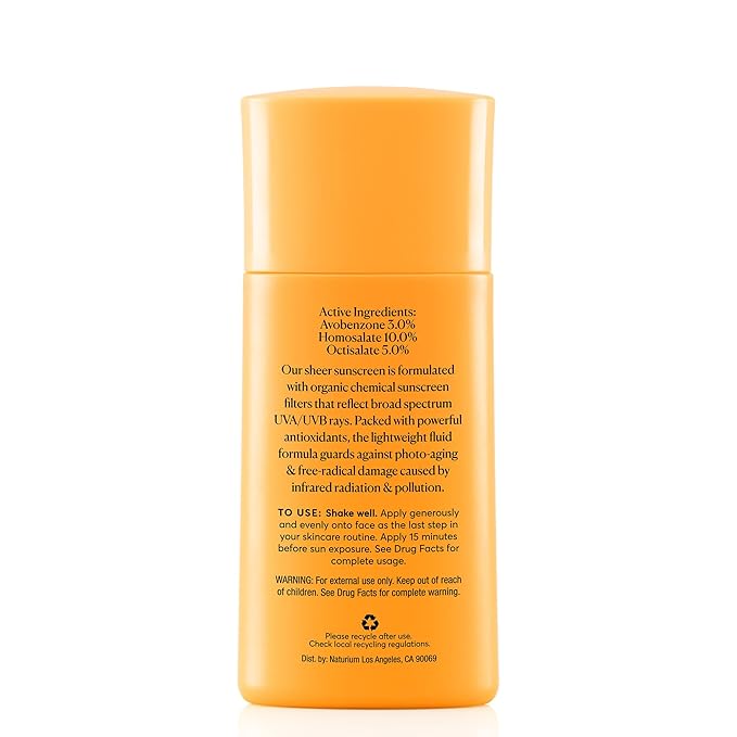 Naturium UV Reflect Antioxidant Broad Spectrum SPF 50 PA ++++ Sheer Sunscreen Lightweight Face &amp Skin Protector with Soft Matte Finish 1.7 oz