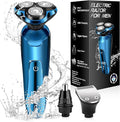 Electric Razor for Men IPX7 Waterproof 3D Rotary Shaver Rechargeable Cordless Shaver for Men with Wet/Dry Function &amp LCD Display Ideal Shaving Gifts for Husband Dad Boyfriend