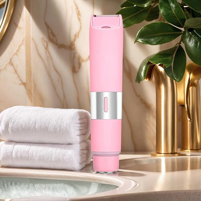 Bikini Trimmer for Women - 400mA Blade Shaving Device 15.5x3cm Wet Dry Grooming Tool | Rechargeable Portable Electric Hair Remover Smooth Skin Precision Trimming System for Face Legs Home Travel