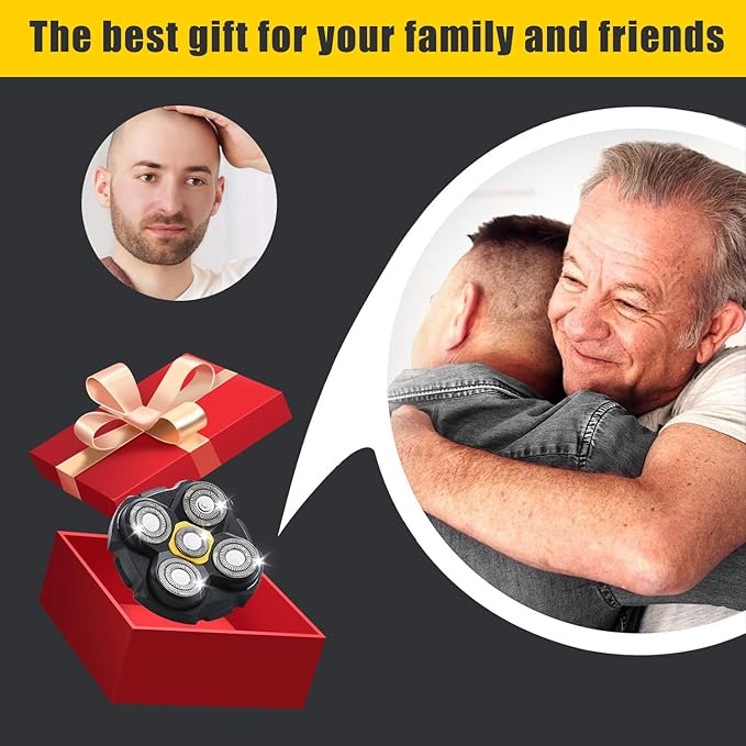 Shaver Replacement Heads Compatible with Microtouch Titanium Head Shaver for Bald Men 4 Pack