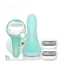 Pure Nourishment Plus Renewing Razor Women's Replacement Razor Blade Cartridges and Refills (Green)