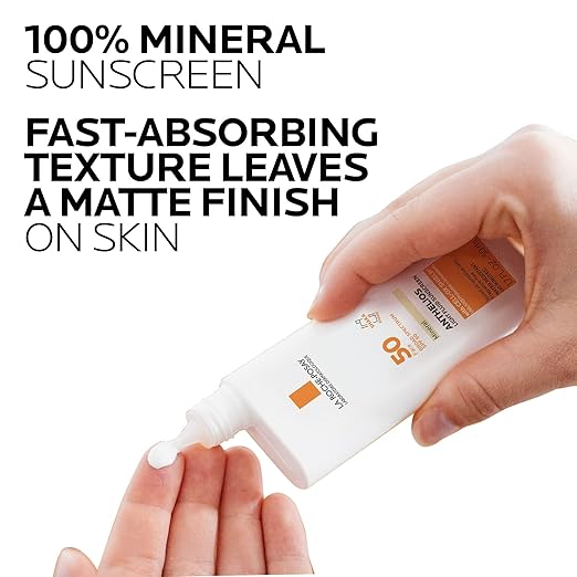 La Roche-Posay Anthelios Sunscreen SPF 50 Ultra-Light Fluid Broad Spectrum SPF 50 Face Sunscreen with Titanium Dioxide Mineral Lightweight &amp Fast-Absorbing Oil-Free Matte Finish