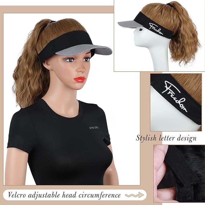 Hat Wig for Women Baseball Hat wig women's wig short curly hair wool curly wig ponytail braid wavy wig