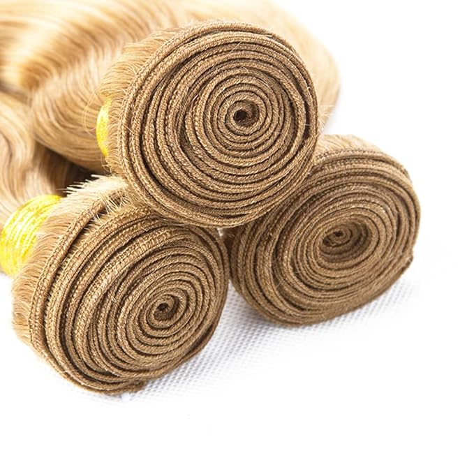 26 26 26 inch Honey Blonde Bundles 613 Deep Wave Bundles Human Hair Blonde Bundle Two Tone 613 and 27 Bundle 300g