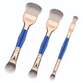 Bdellium Tools Professional Makeup Brush Golden Triangle Double-Ended Double Dome Blender/BDHD Brush 3pc. Set with 973 961 795 double-ended