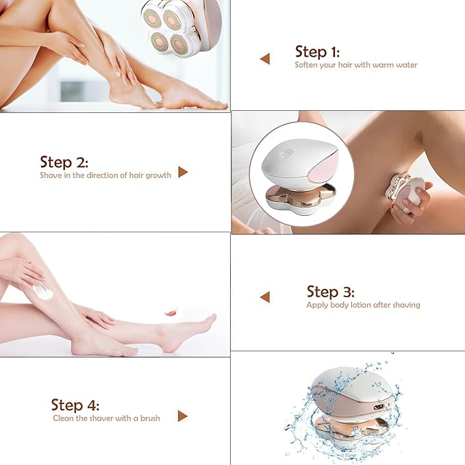 Electric Razors for Women Legs Painless Hair Removal Device with LED Light Faultless Shaver for Women Personal Care Products for Women Instant and Painless Bikini Underarm Arm Hair Removal