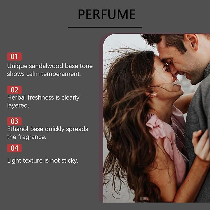 Sandalwood &amp Cologne Romantic Perfume - Long-Lasting Portable Fragrance For Couples Ideal For Excessive Body Odor Sweating &amp Oiliness(2PCS)