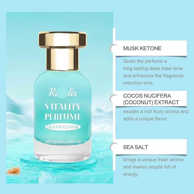 Ocean Vitality Eau De Toilette - Natural Freshness Long-Lasting Scent(3PCS)
