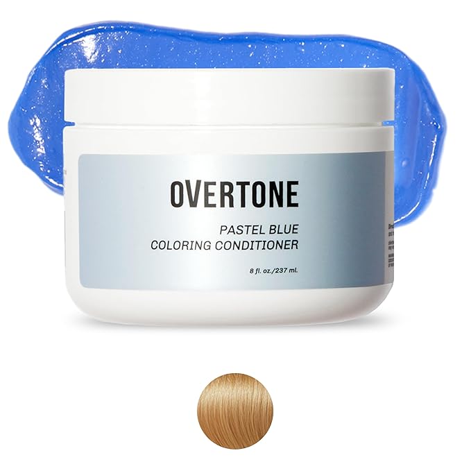 Overtone Semi Permanent Hair Color Conditioner Glacier Mist 8 oz Nourishing Damage-Free Color Depositing Mask for All Hair Types with Shea Butter &amp Coconut Oil Vegan &amp Cruelty-Free