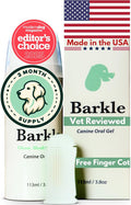 Barkle Vet Approved Dog Teeth Cleaning Toothpaste &amp Tooth Brushing Kit | Eliminate Plaque Tartar &amp Bad Breath | Mint Dog Breath Freshener Gel | Puppy &amp Small Breed Safe | Free Finger Brus