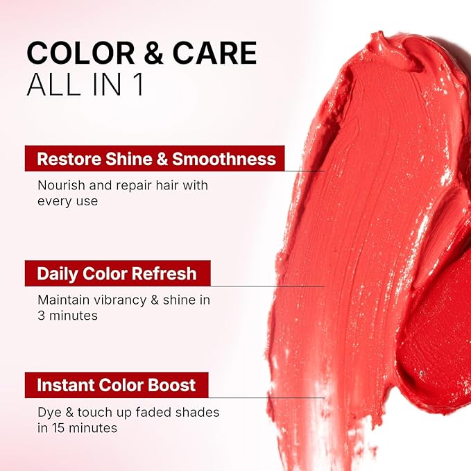 Karseell Color Depositing Conditioner Red Hair Mask Color Boosting Hydrates and Enhances Red Tones for Color-Treated Hair 500ml 16.9floz