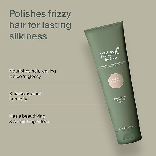 Keune So Pure Polish Mask Smoothing and Anti-Frizz Hair Treatment 6.7 Fl Oz
