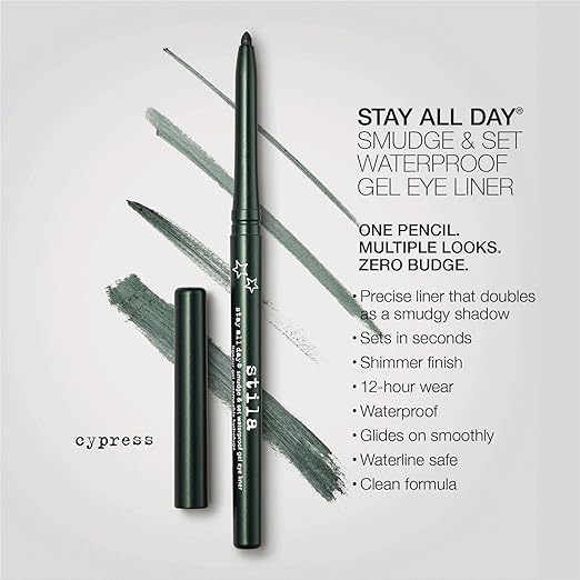 stila Stay All Day® Smudge &amp Set Waterproof Gel Liner | Long-Wear Gel Eyeliner Pencil for Tightlining Waterline &amp Smoky Eye Looks | 12-Hour Wear No Budge &amp Fade-Proof