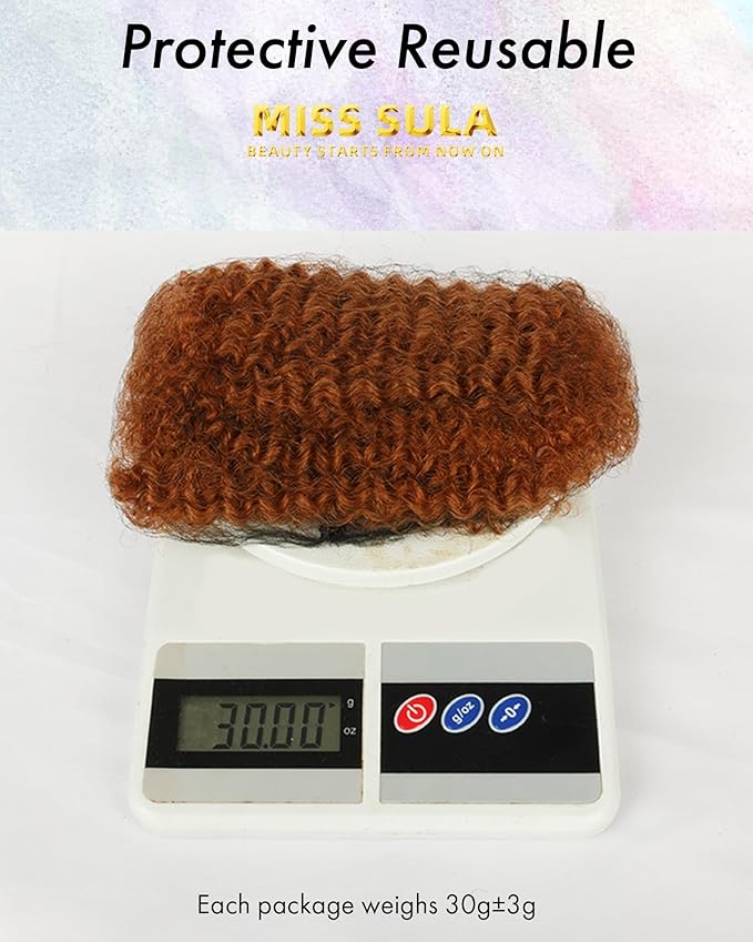Afro Kinkys Bulk Human Hair ExtensionsKinky-Curly Real Human Hair for Dreadlocks/Locs Repair Twist &amp Braid Crochet Human Braiding Hair Bundles Natural Brown 10 Inches 4 Packs30#