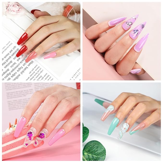 COSCELIA 57pcs Gel Nail Polish Kit with U V light 40 Colors Fall Winter Gel Polish Set 5pcs Soak Off Top and Base Coat Nail Stickers Gel Manicure Starter Kit Christmas Gifts for Women
