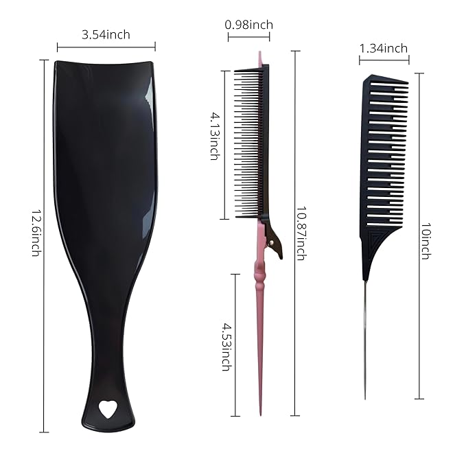 Balayage Hair Dye Kit | Highlight kit ? Balayage Board Paddle | highlighting Foiling Board - 3 Highlighting Combs | Highlight comb &amp Teasing Clip Comb | 5 Professional Tools for hairstylists