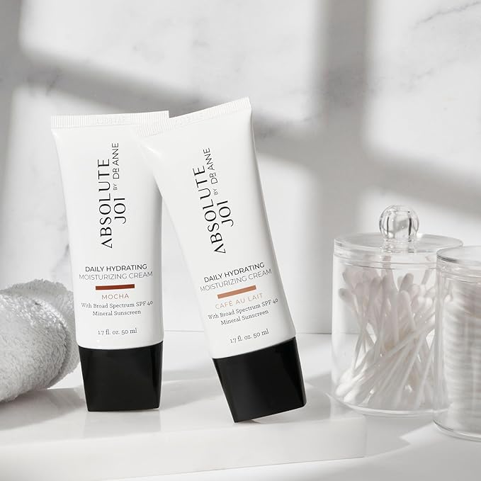 Daily Hydrating Moisturizing Cream SPF 40 Tinted Mineral Sunscreen Broad-Spectrum &amp Blue Light Blocking Fragrance-Free for Sensitive Skin Available in Two Sheer Tints 1.7 oz