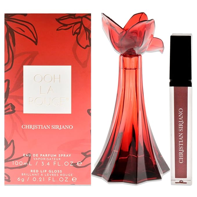 Christian Siriano Ooh La Rouge for Women - 2 Pc Gift Set 3.4 oz EDP Spray 0.21oz Red Lip Gloss