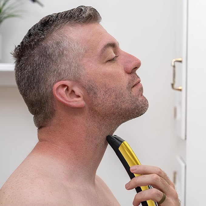 Beard Trimmer 21 Piece Mens Grooming Kit and Hair Clipper Cordless Rechargeable Electric Razor for Beard Face Nose Hair Trimmer Gold