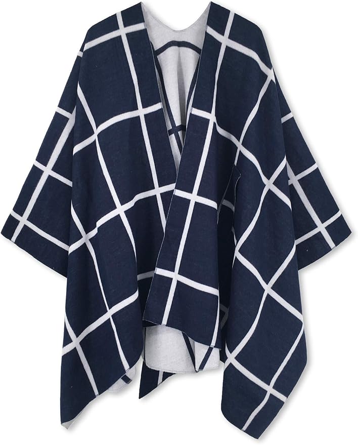 Moss Rose Women's Shawl Wrap Poncho Ruana Cape Open Front Cardigan Shawls for Fall Winter