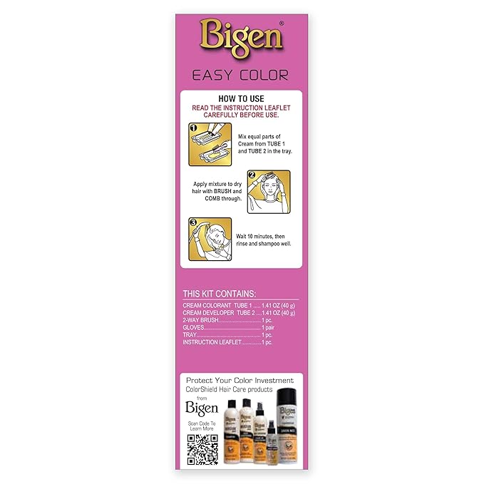 1N Bigen Easy Color for Women Natural Black-New Formula New Look - 3 Pack
