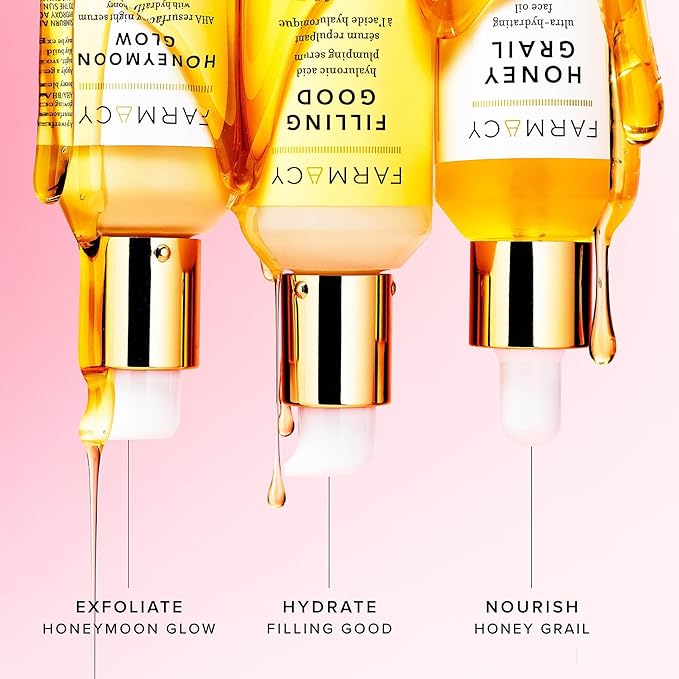 Farmacy Hydrating Face Oil - Honey Grail Nourishing Oil for Skin &amp Hair - Infused with Sea Buckthorn Oil Rosehip Oil &amp Buckwheat Honey to Moisturize &amp Maintain a Healthy Skin Barrier (30m