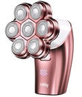 Electric Razors for Women Legs: 5-in-1 Rechargeable Body Shaver 7D Wet &amp Dry Body Trimmer IPX7 Waterproof Lady Hair Remover for Face Underarms Pubic Matte Pink
