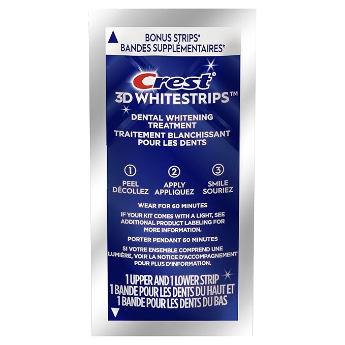 Crest 3D Whitestrips Professional Effects ? Teeth Whitening Kit 22 Treatments (20 + 2 Bonus) Each with 1 Upper/1Lower 44 Strips ? Crest 3DWhite Teeth Whitening Strips