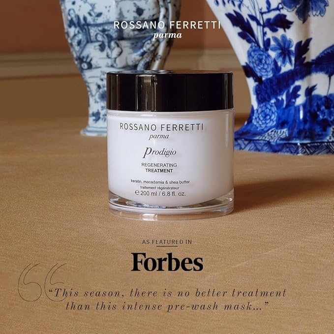 Rossano Ferretti Prodigio Regenerating Treatment | Bond Building Keratin Mask for Intense Hair Repair Hydration Softness | Vegan Luxury | 6.8 Fl Oz
