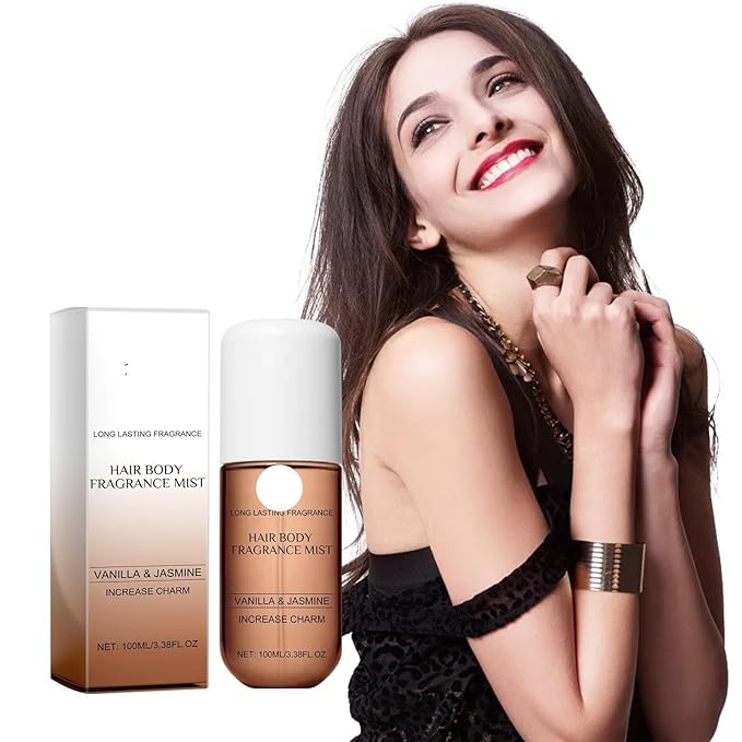 Vanilla Jasmine Scented Fragrance Spray - Natural Fresh Floral Fragrance For Long-lasting Aroma On Hair Body Clothes &amp More(2PCS)