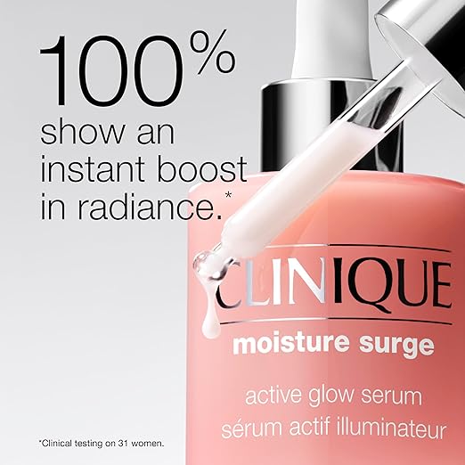 Clinique Moisture Surge active Glow Serum with Lactic Acid Hyaluronic Acid + Vitamin C | Hydrating Lightweight + Oil Free?