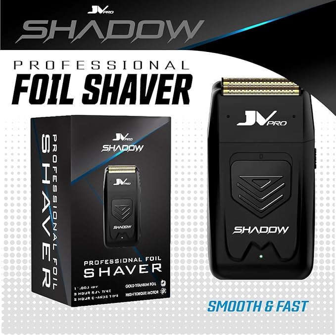 Shadow Premium Electric Shaver with Precision Cutting Technology - Cordless Gold Titanium Foil Shaver for Smooth Close Shaves ? Rechargeable 11000 RPM High Torque Motor