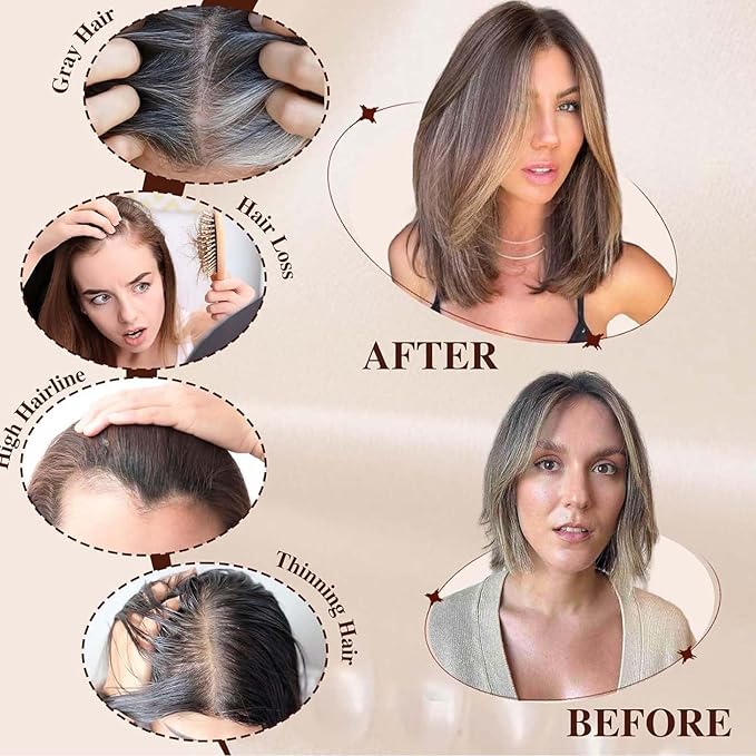 Clip in Hair Pieces for Women Toppers bangs hair clip Thinning Extensions Pieces Wiglets Covers Sparse hair loss