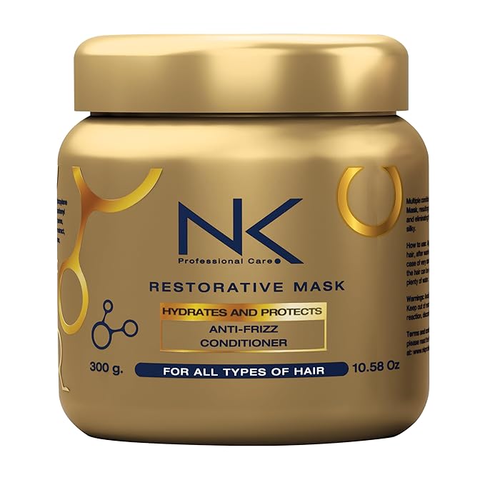 NK Professional Care Hair Repair Kit with Niacinamide (B3) ? Shampoo + Mask + Ampoules | Strengthens Restores Adds Shine | For Damaged or Colored Hair | Unisex | 3-Piece Set