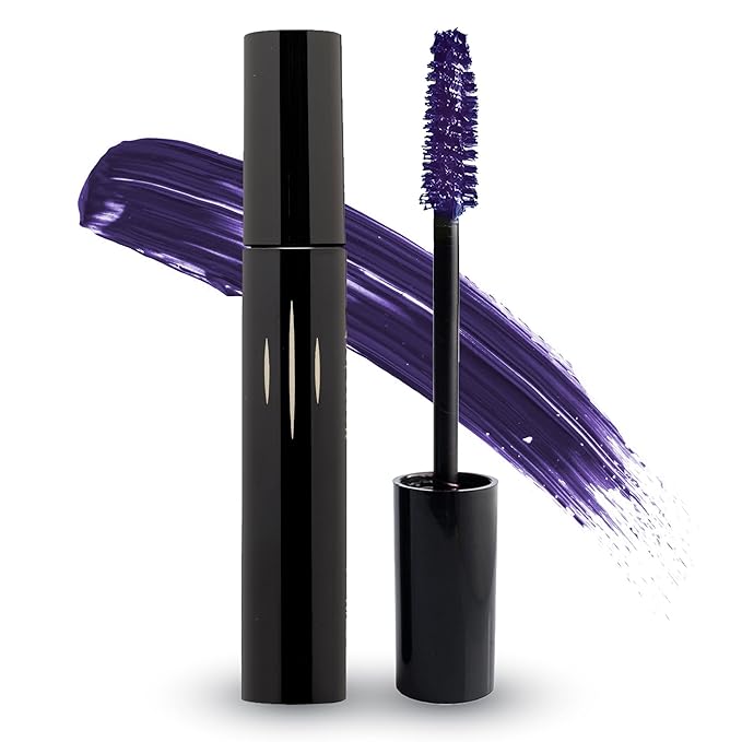 Radiant Professional Lengthening Mascara with silicone brush ? Smudge-Proof Curl Mascara Volume and Length for Sensitive Eyes Cruelty Free Ideal for Mature &amp Young Women 0.43 oz (04 Violet)