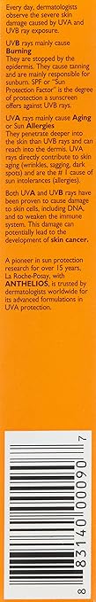 La Roche-Posay Anthelios Sunscreen SPF 50 Ultra-Light Fluid Broad Spectrum SPF 50 Face Sunscreen with Titanium Dioxide Mineral Lightweight &amp Fast-Absorbing Oil-Free Matte Finish