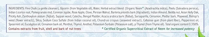 Auromere Ayurvedic Herbal Toothpaste Fresh Mint - Vegan Natural Non GMO Flouride Free Gluten Free with Neem &amp Peelu (4.16 oz) 5 Pack