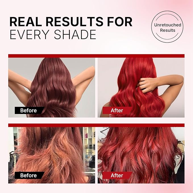 Karseell Color Depositing Conditioner Red Hair Mask Color Boosting Hydrates and Enhances Red Tones for Color-Treated Hair 500ml 16.9floz