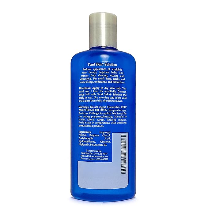 Tend Skin Solution for Unsightly Razor Bumps Ingrown Hair and Razor Burns Post Shaving and Waxing Toner for Men and Women Made in USA 8 Oz