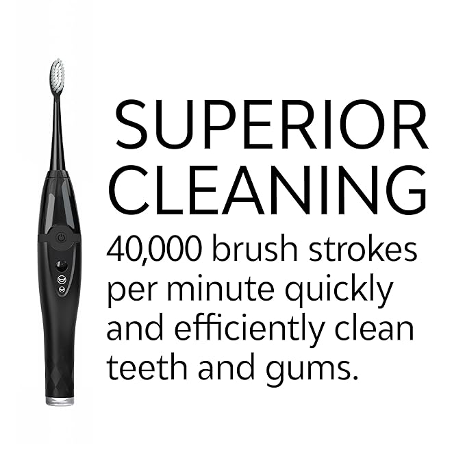 Tao Clean UV Sanitizing Sonic Toothbrush and Cleaning Station Electric Toothbrush Dual Speed Setting Black