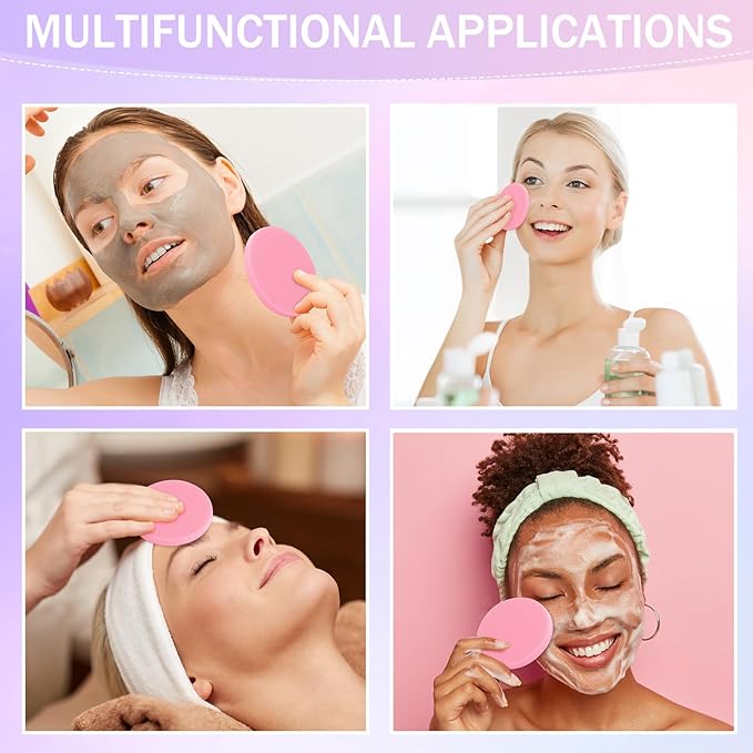 Mifoci 960 Pieces Pink Compressed Facial Sponges for Estheticians Makeup Removal Sponge Pads for Women Spa Exfoliating Face
