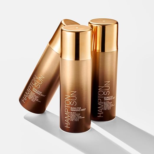 Hampton Sun Sunless Tanning Mist | Face + Body Self-Tanner | No-Rub + Mess-Free | Streak-Free Long-Lasting Natural-Looking Color| No Transfer Clear Mist | Quick-Dry | Award-Winning | All Skin Types