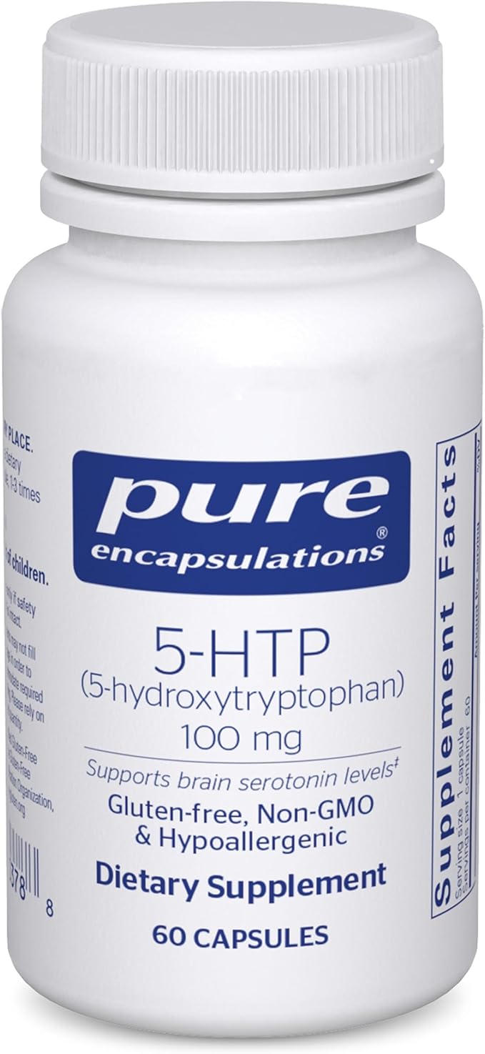 Pure Encapsulations 5-HTP 100 mg - Brain Health Sleep Regulation &amp Appetite Support* - 5-Hydroxytryptophan - Gluten Free &amp Non-GMO - 60 Capsules