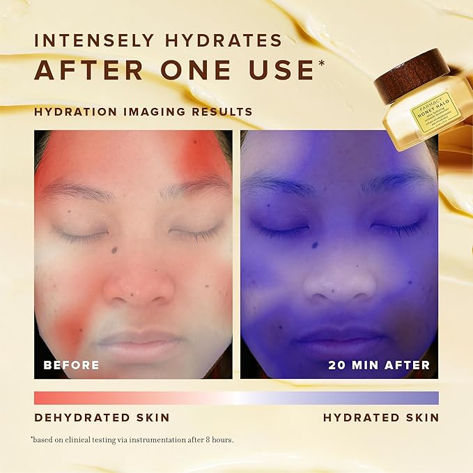 Farmacy Ceramide Face Moisturizer - Honey Halo Hydrating Facial Moisturizer for Dry Skin - Plumps Soothes + Restores Skin with Potent Ceramides + Buckwheat Honey for a Dewy Healthy Glow (50ml)