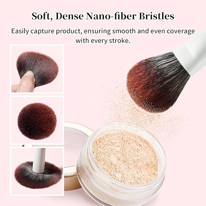 EIGSHOW Makeup Brushes 18Pcs Professional Make Up Brush Set with Lables For Foundation Blush Contour Eyeshadow Eyeliner Cruelty-Free Vegan (MUA PRO)